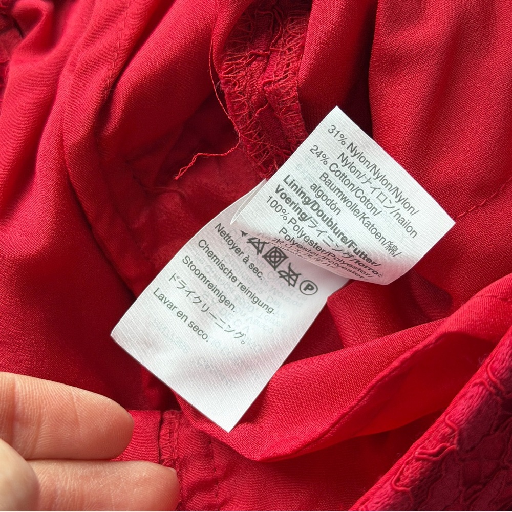 JCREW | HIGH RISE RED LACE STRAIGHT LEG HOLIDAY CHRISTMAS TROUSER PANTS - Picture 9 of 11